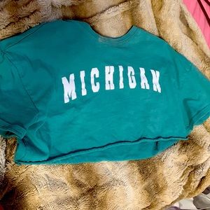 small cropped michigan shirt